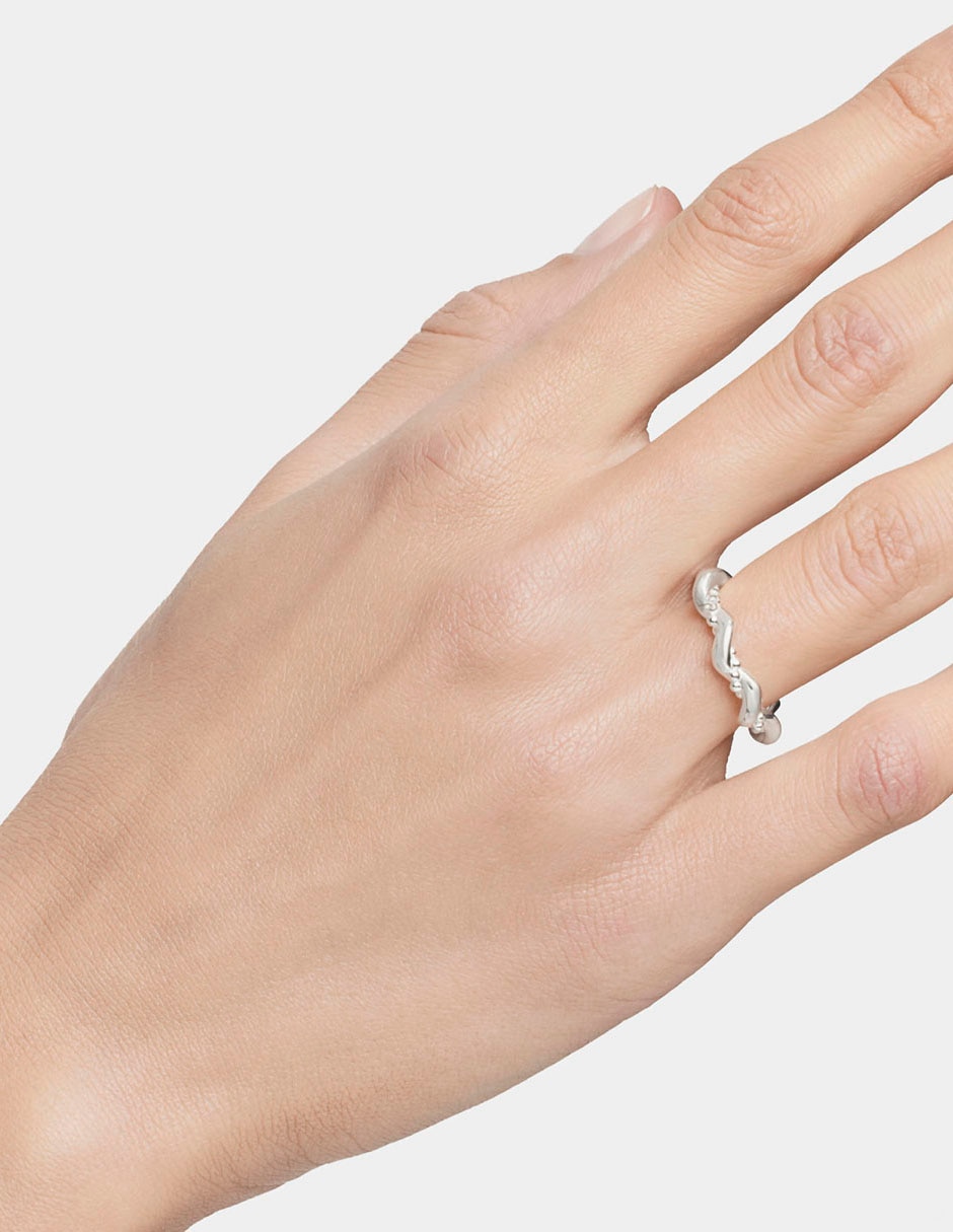 Anillo de estrella Tous Twisted de plata brillante
