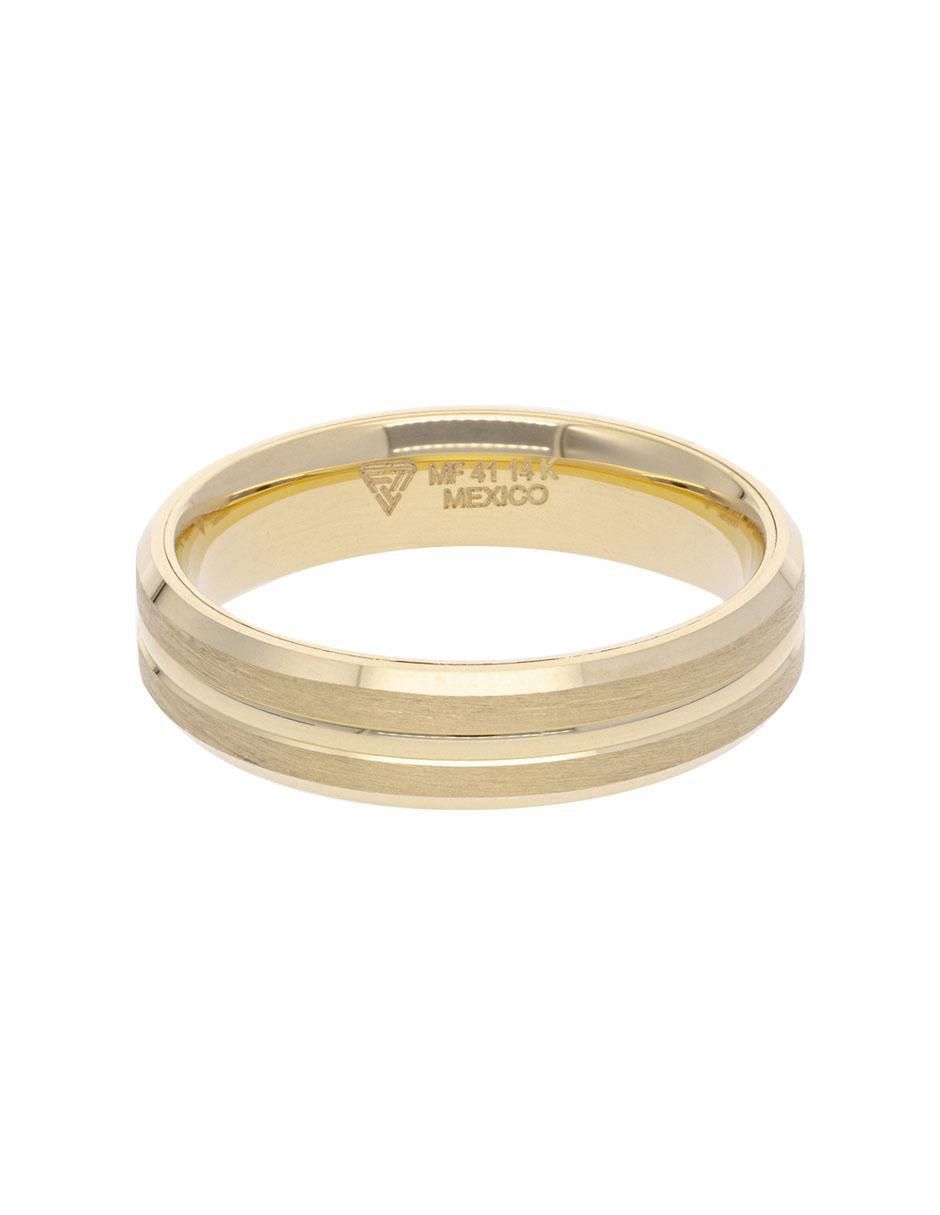 Anillo redondo 14 k de oro brillante Anillo redondo 14 k de oro brillante