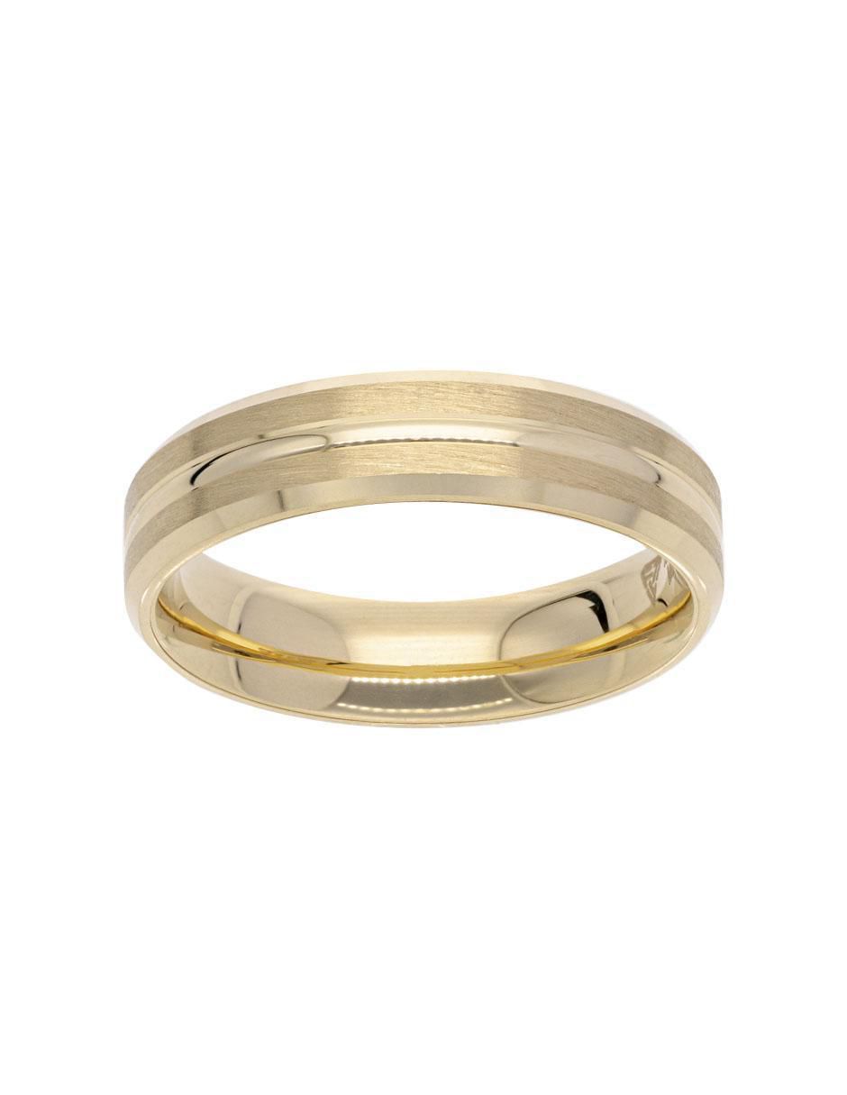 Anillo redondo 14 k de oro brillante 2
