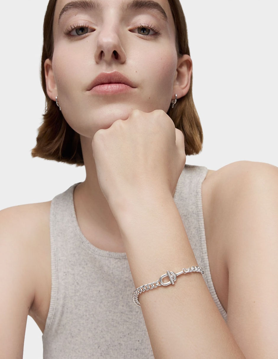 Pulsera Tous de plata P 925 Manifiesto con acabado liso