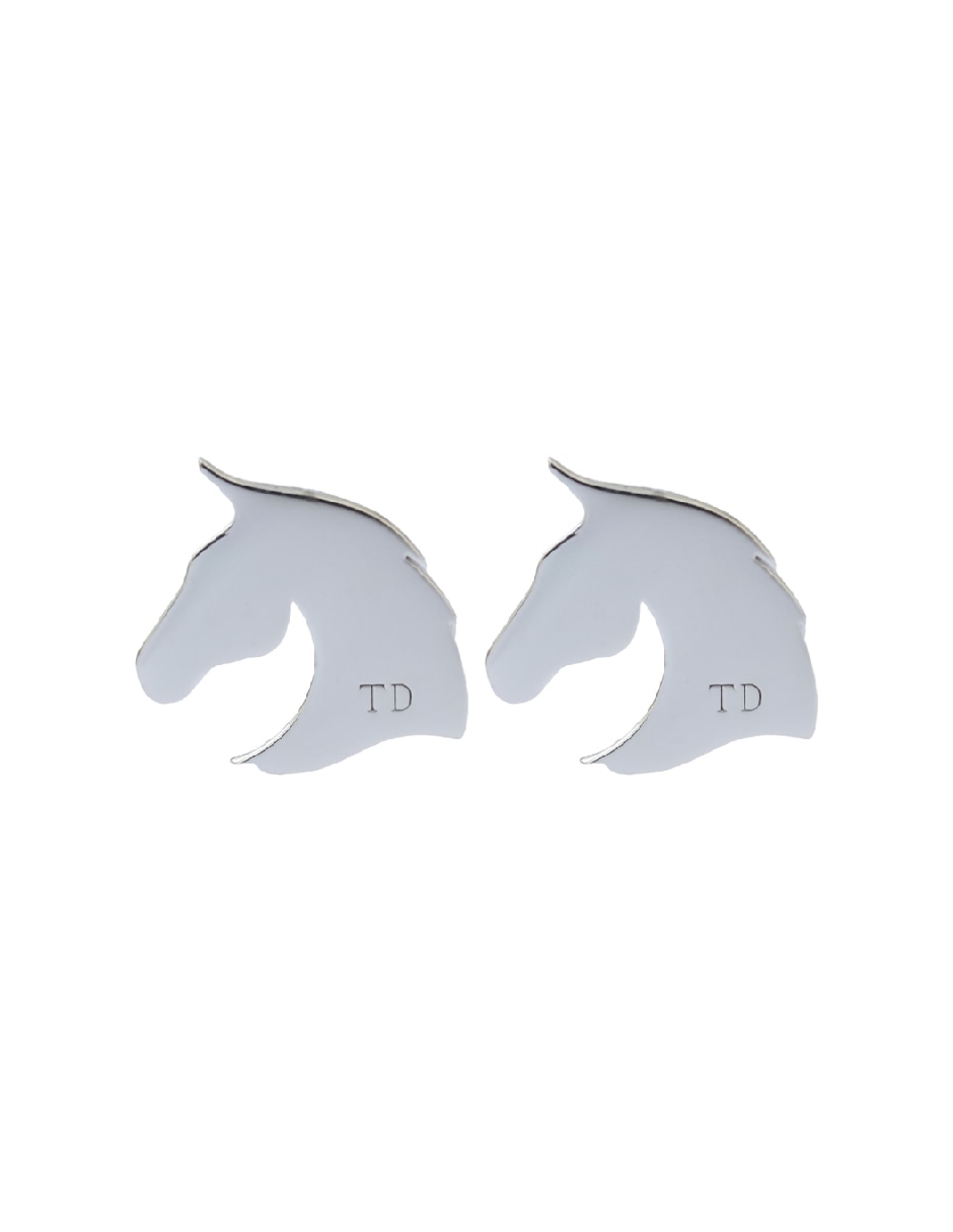 Broqueles de caballo de plata P 925 con acabado brillante