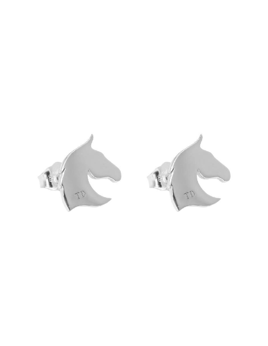 Broqueles de caballo de plata P 925 con acabado brillante
