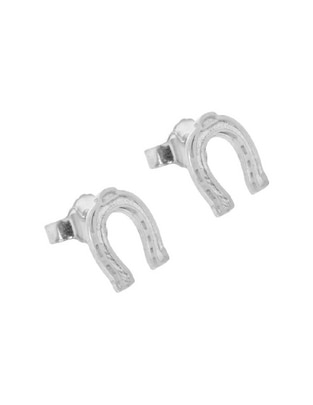 Broqueles de caballo de plata P 925 con acabado brillante