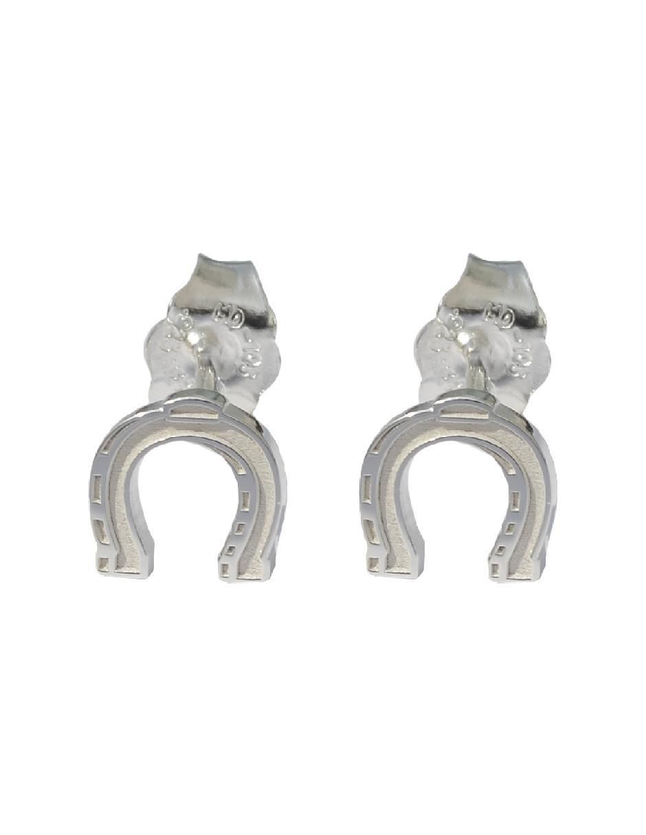 Broqueles de caballo de plata P 925 con acabado brillante