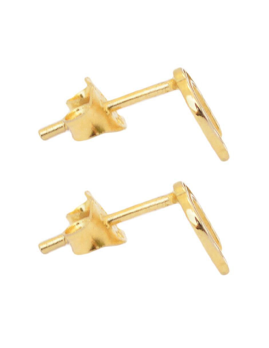 Broqueles de caballo de plata P 925 con acabado baño de oro