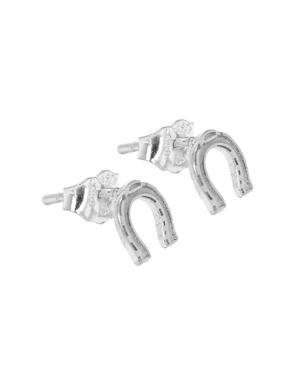 Broqueles de caballo de plata P 925 con acabado brillante