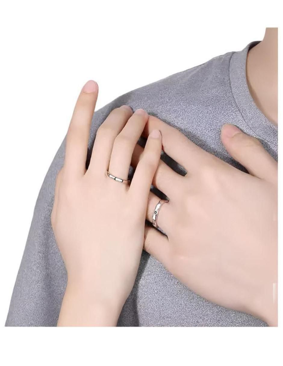 Anillo redondo P 925 de plata brillante 2