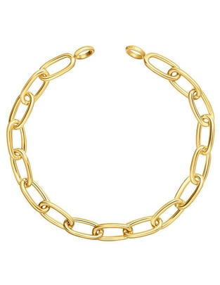 Pulsera de plata p 925 Hold Oval con acabado baño de oro
