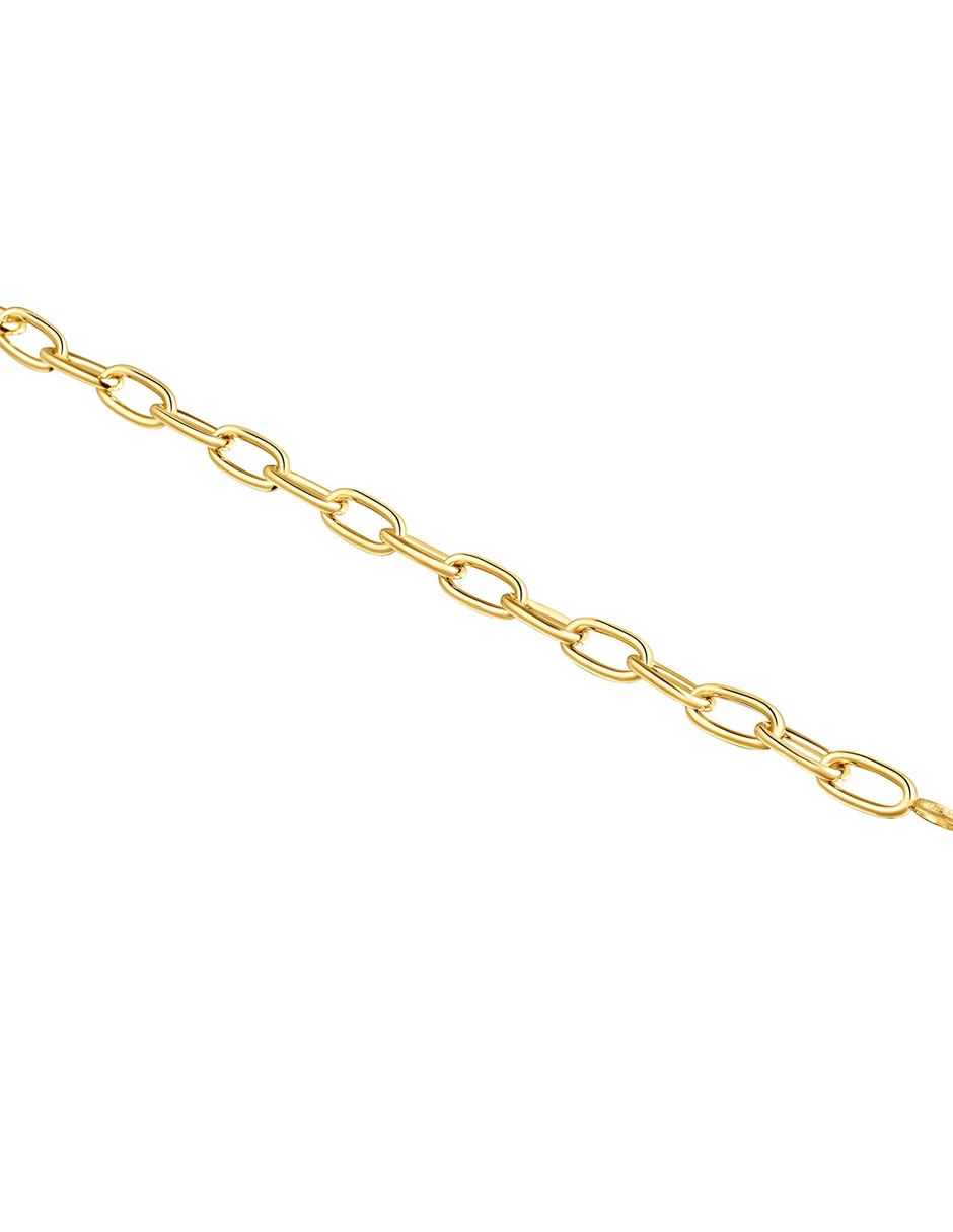 Pulsera de plata P 925 Hold Oval acabado baño de oro 2