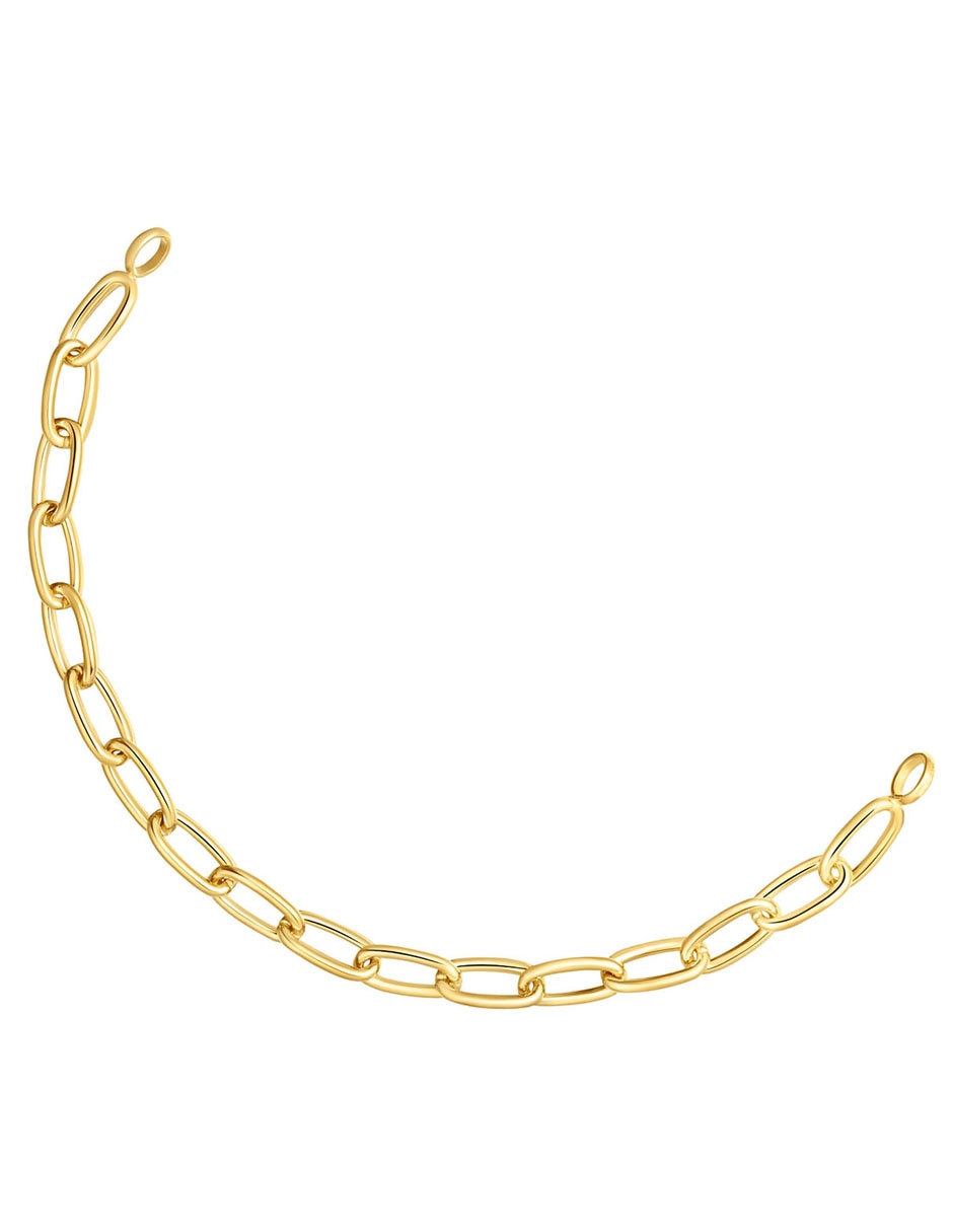 Pulsera de plata P 925 Hold Oval acabado baño de oro 3