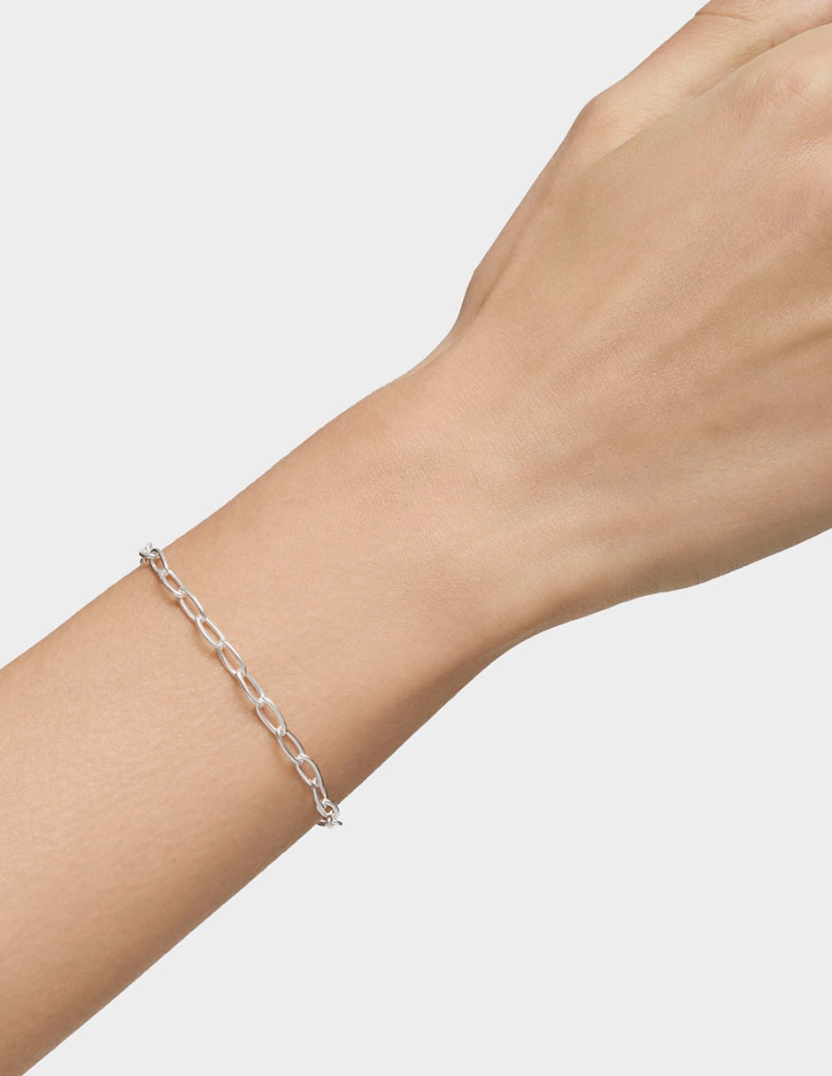 Pulsera Tous de plata P 925 Hold Oval con acabado liso