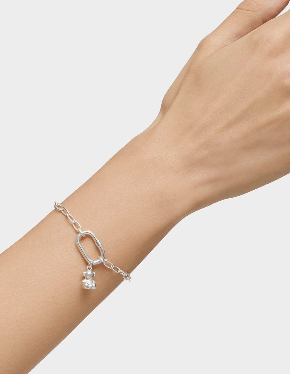 Pulsera Tous de plata P 925 Hold Oval con acabado liso
