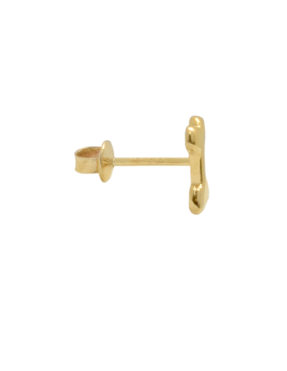 Broqueles de hueso de oro amarillo con acabado brillante Broqueles de hueso de oro amarillo con acabado brillante