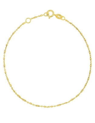 Brazalete de oro 14 K Cube acabado pulido