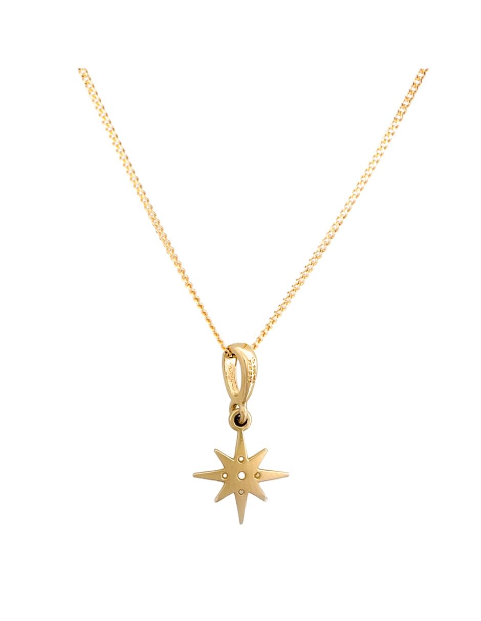 Collar Estrella de estrella Novedades de oro 14 K 4