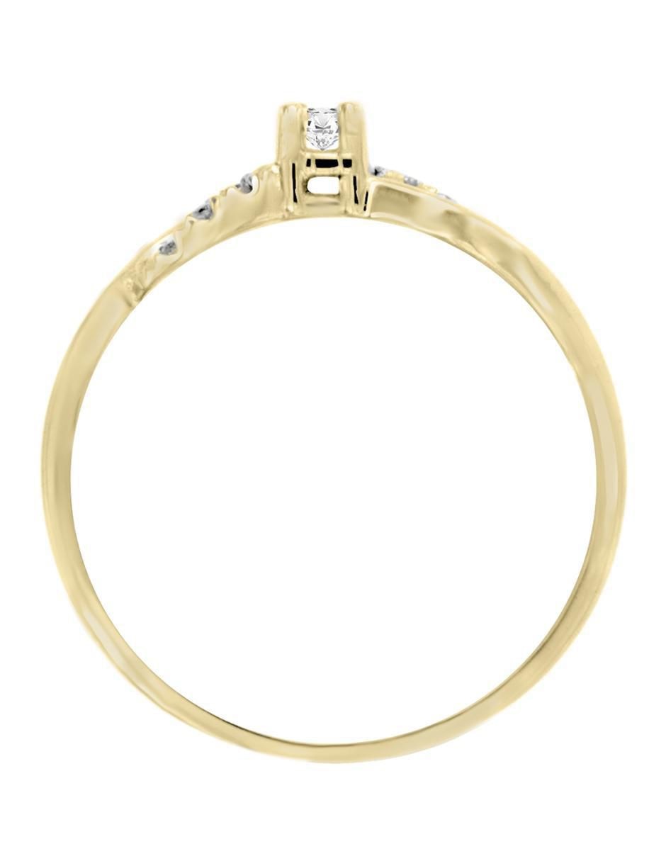 Solitario 14 k Brenda diamante 3