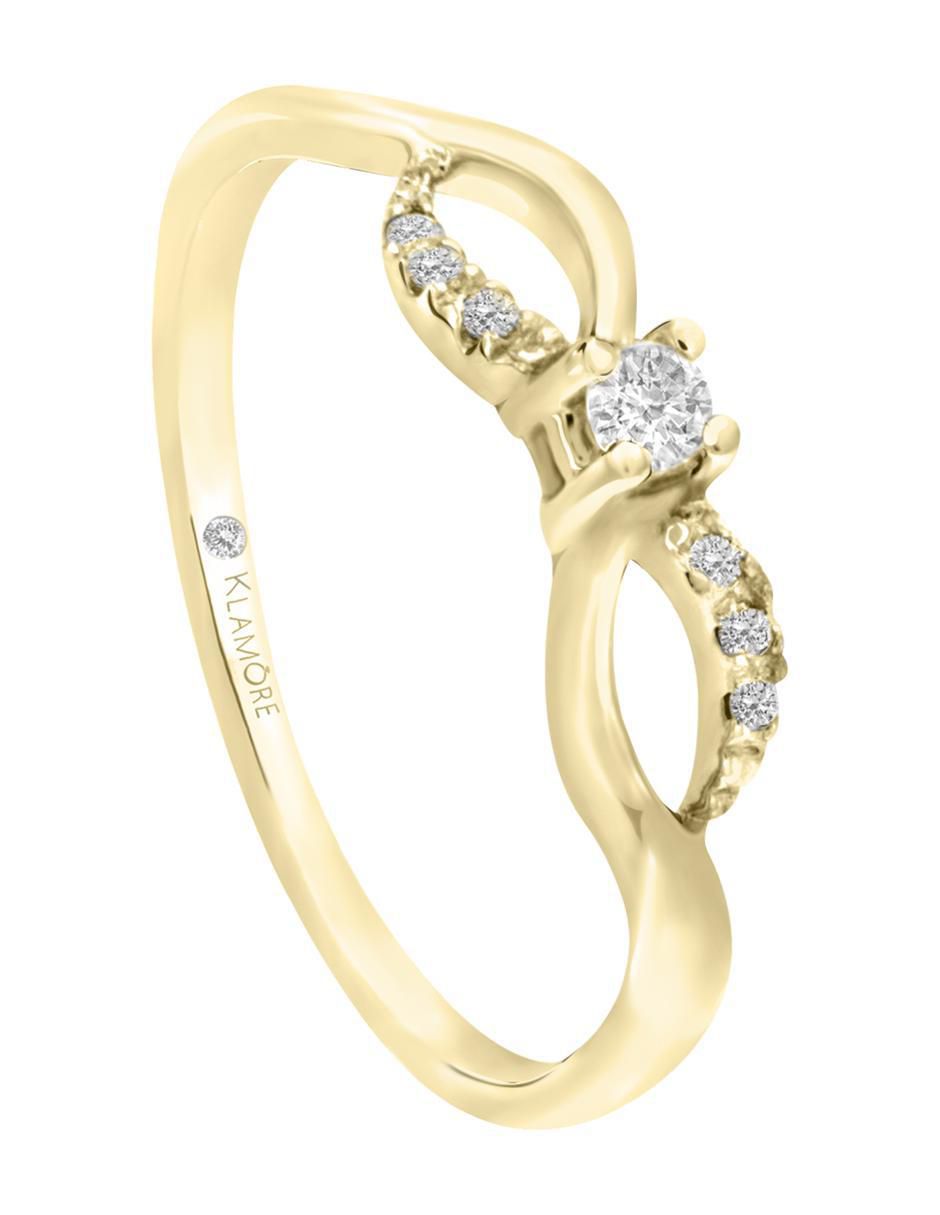 Solitario 14 k Brenda diamante 4
