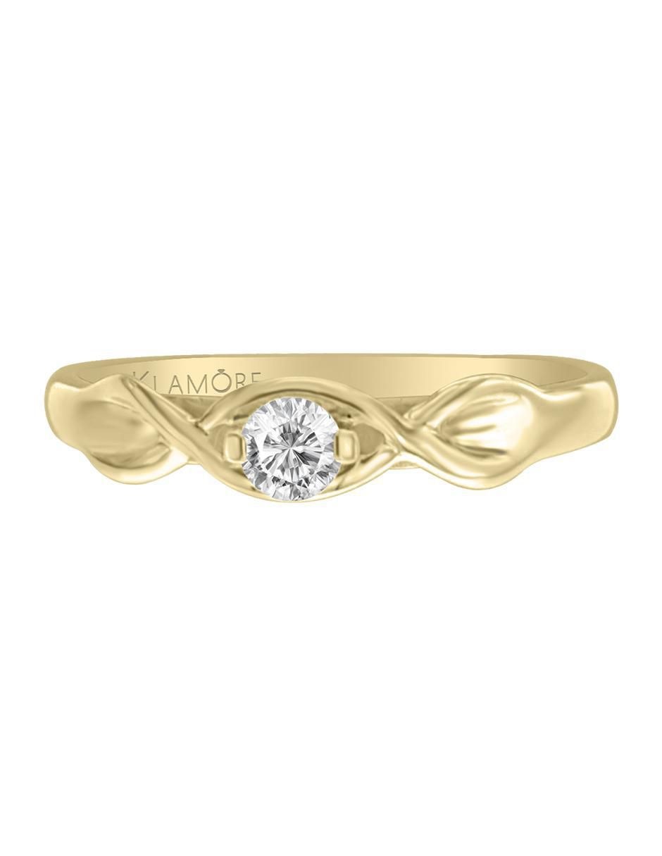 Solitario 14 k Amaia diamante