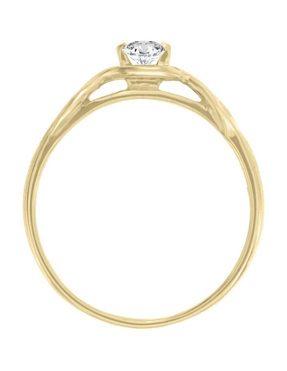 Solitario 14 k Amaia diamante 4