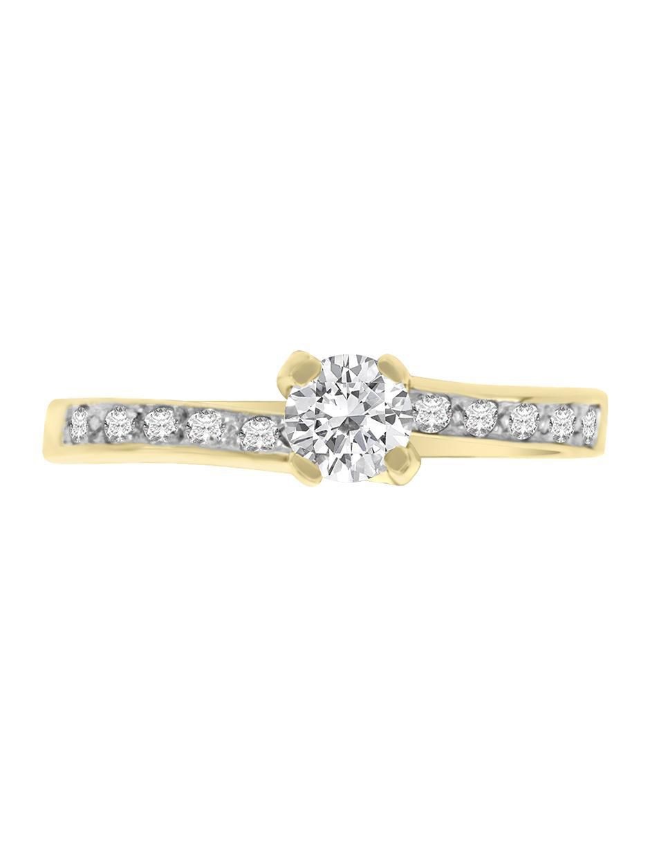 Solitario 14 k Kareen diamante
