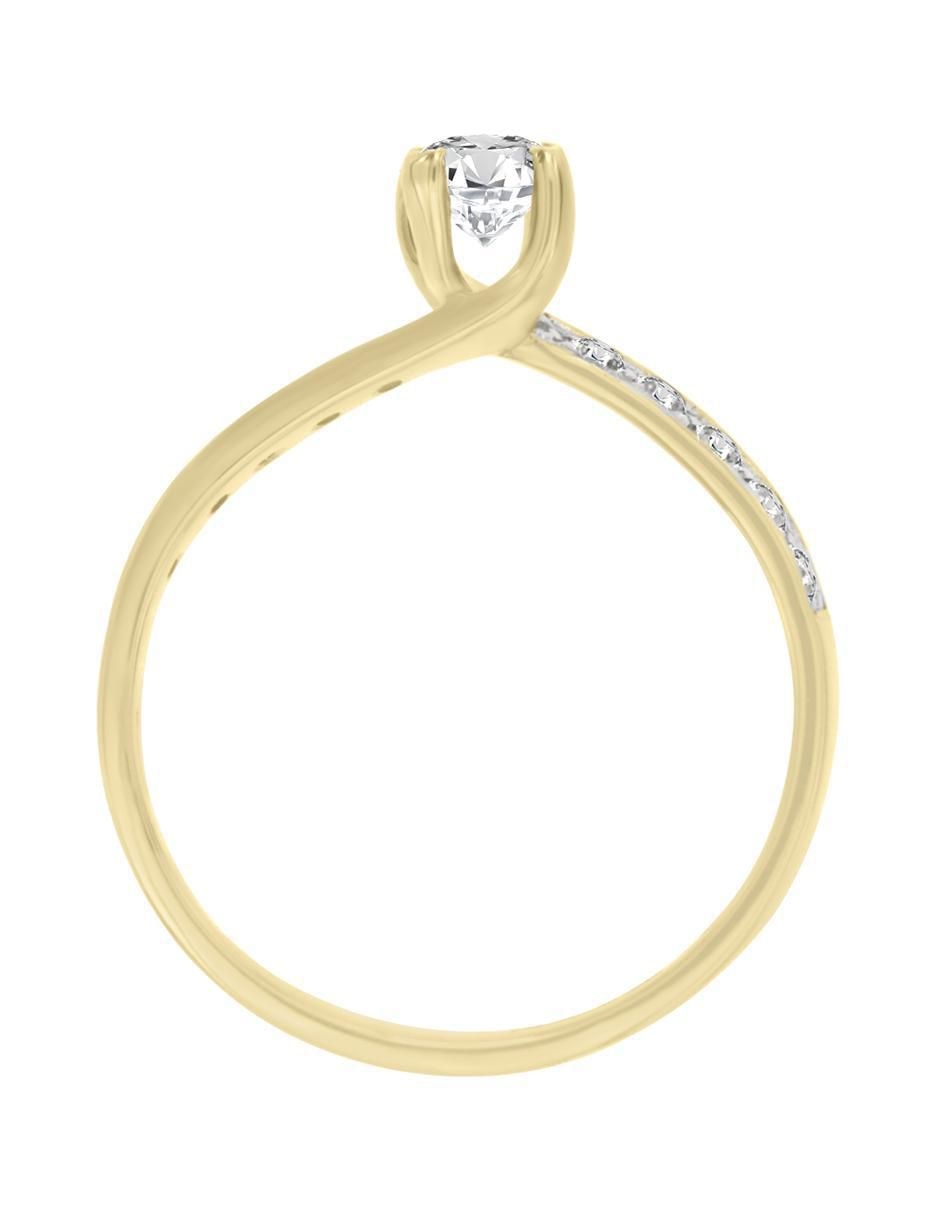 Solitario 14 k Kareen diamante 3