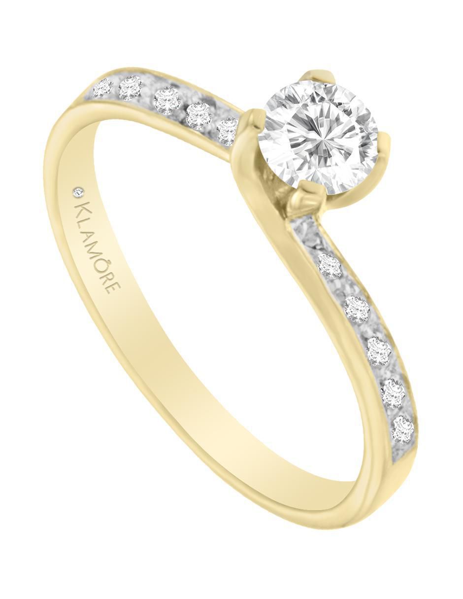 Solitario 14 k Kareen diamante 4
