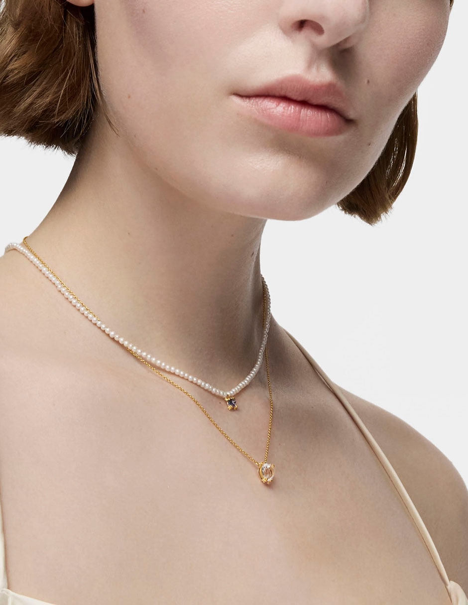 Collar de corazón de oro amarillo 18 K