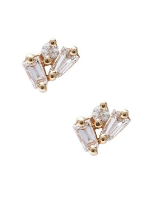 Piercing de oro amarillo con acabado brillante diamante 1