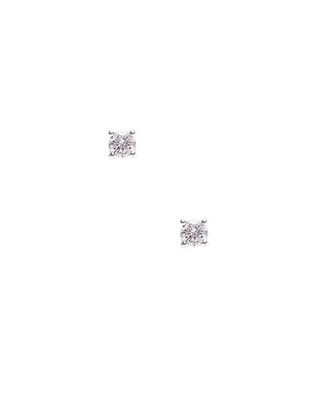 Broqueles de oro blanco con acabado brillante diamante 1