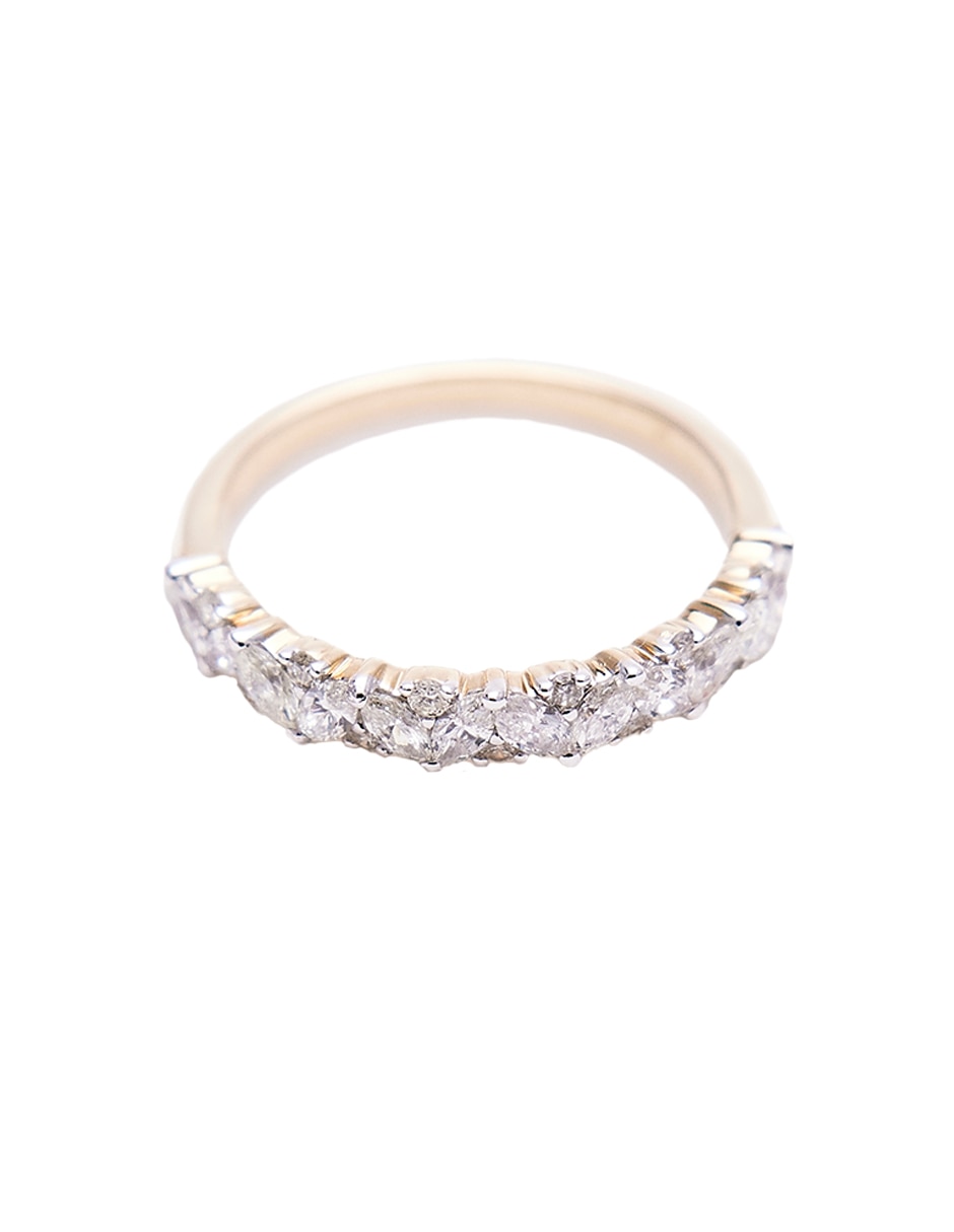 Anillo Marcela Diamond de oro blanco diamante pulido 3