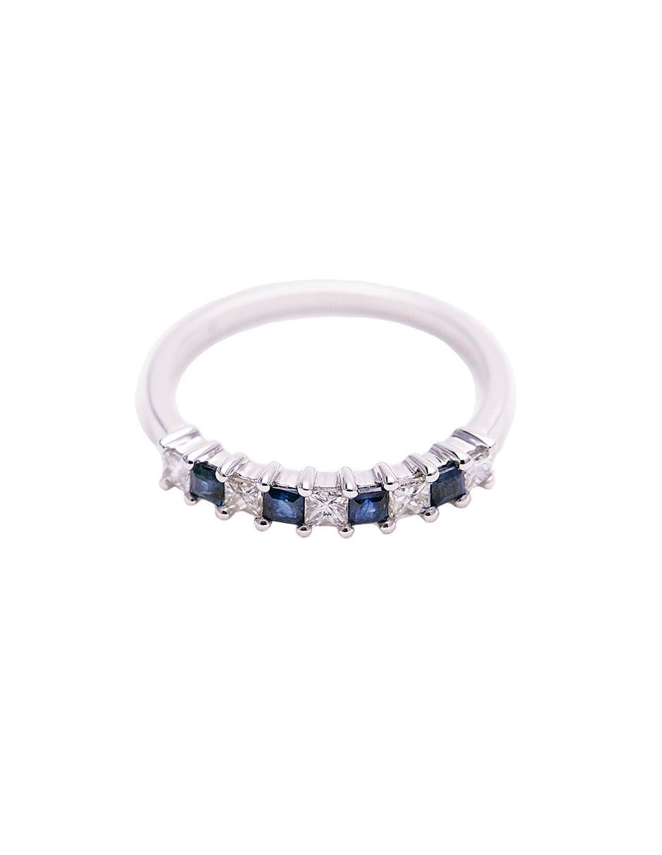 Anillo Kendra Diamond Sapphire de oro blanco diamante pulido 3