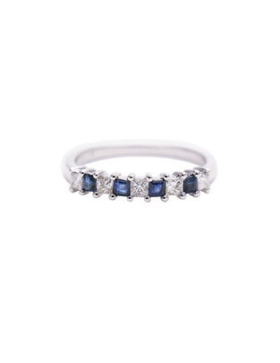 Anillo Kendra Diamond Sapphire de oro blanco diamante pulido 1