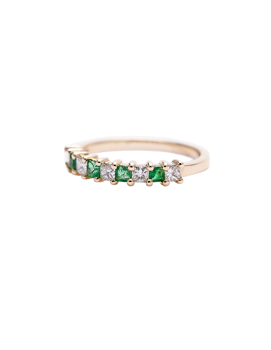 Anillo Kendra Diamond Emerald Universal de oro amarillo diamante pulido
