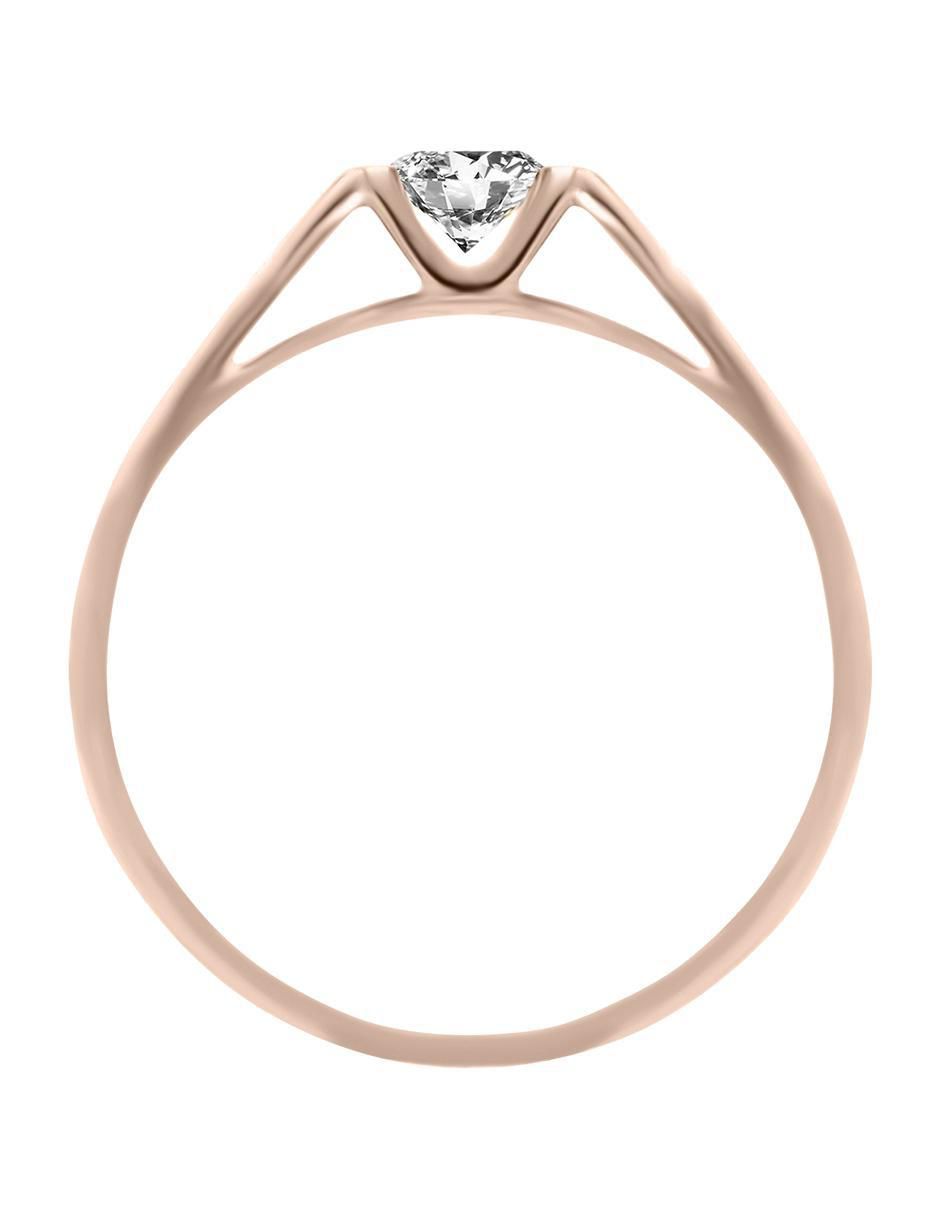 Solitario 14 k Novell diamante 2