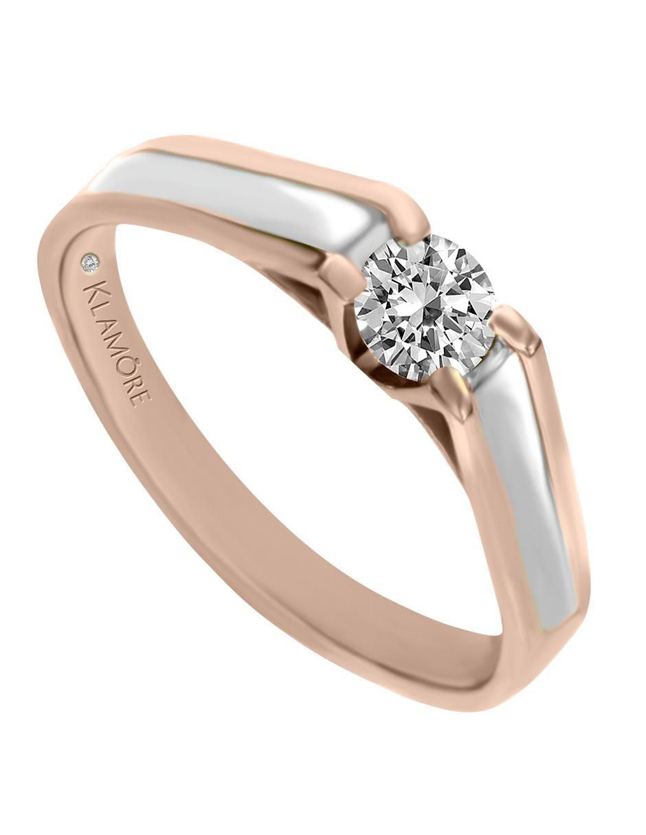 Solitario 14 k Novell diamante 3
