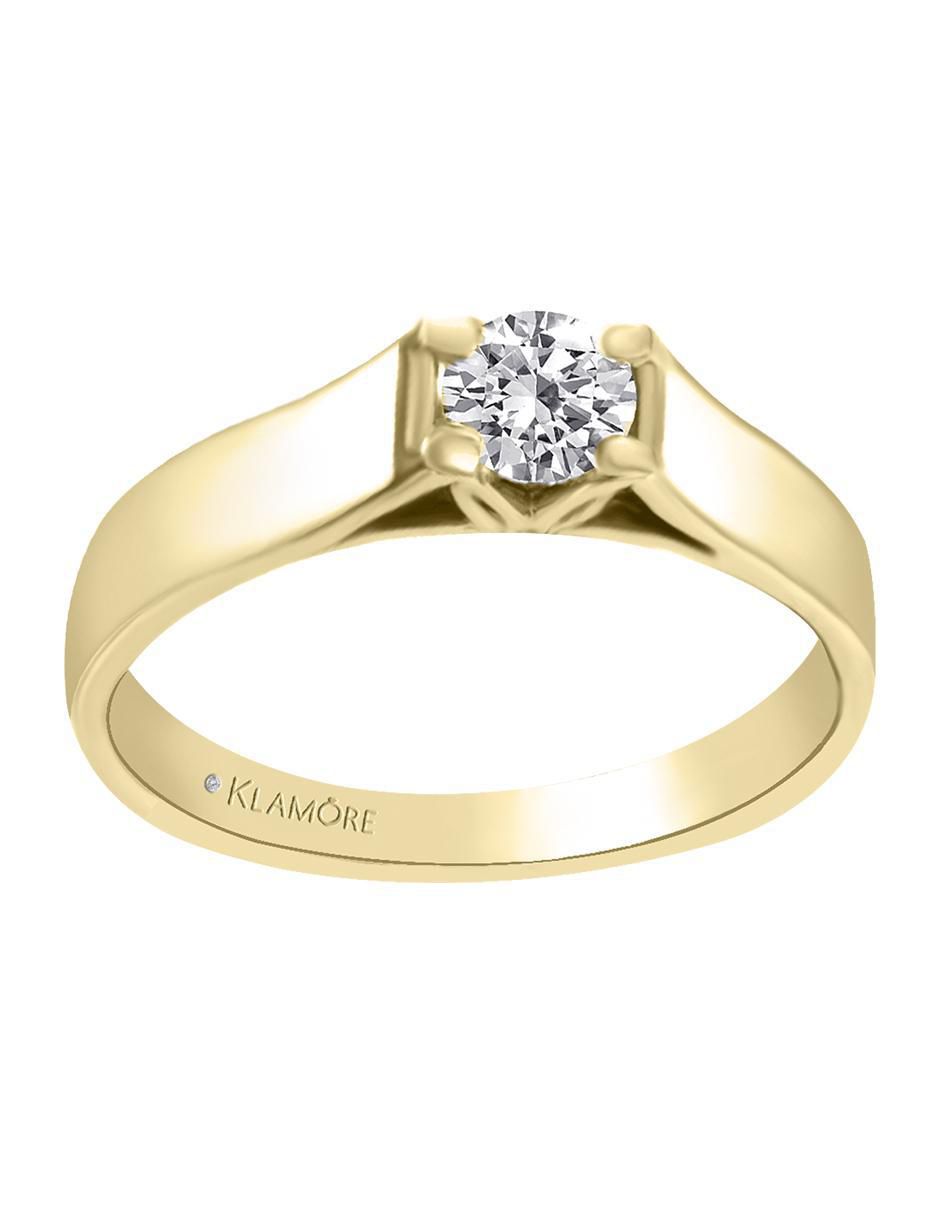 Solitario 14 k Capell diamante