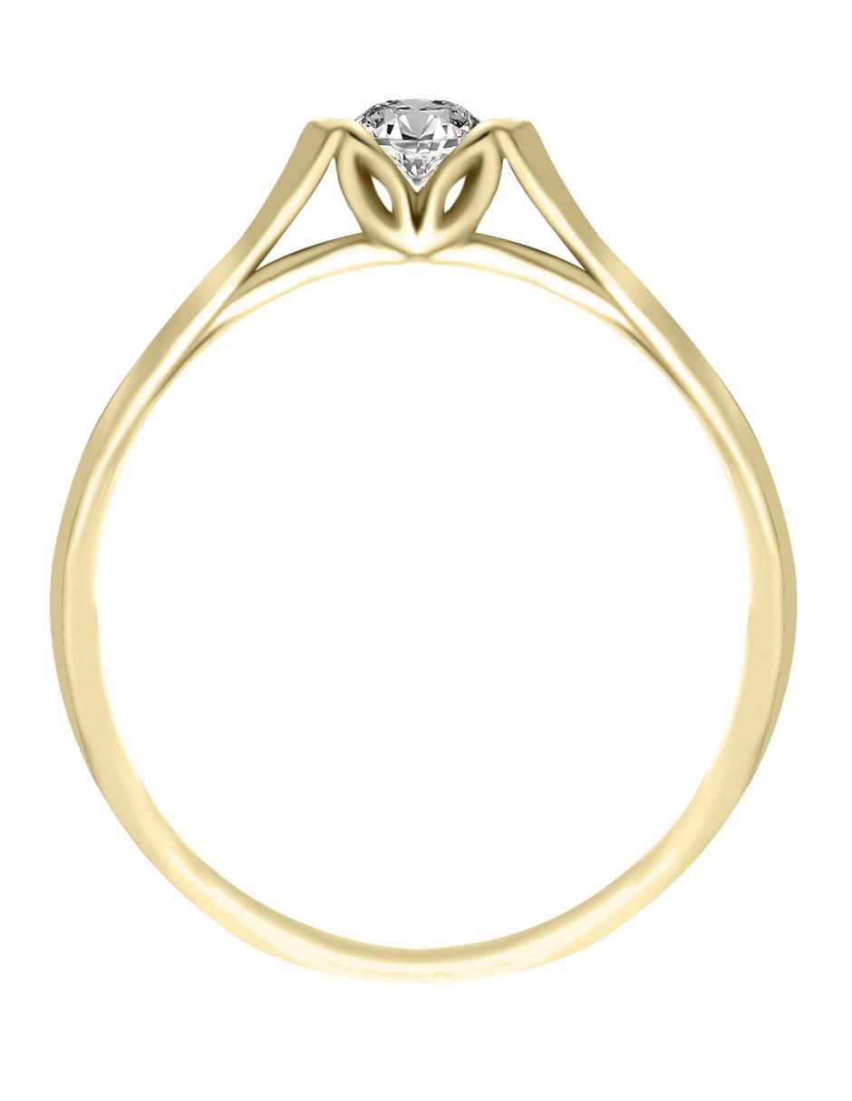 Solitario 14 k Capell diamante 4