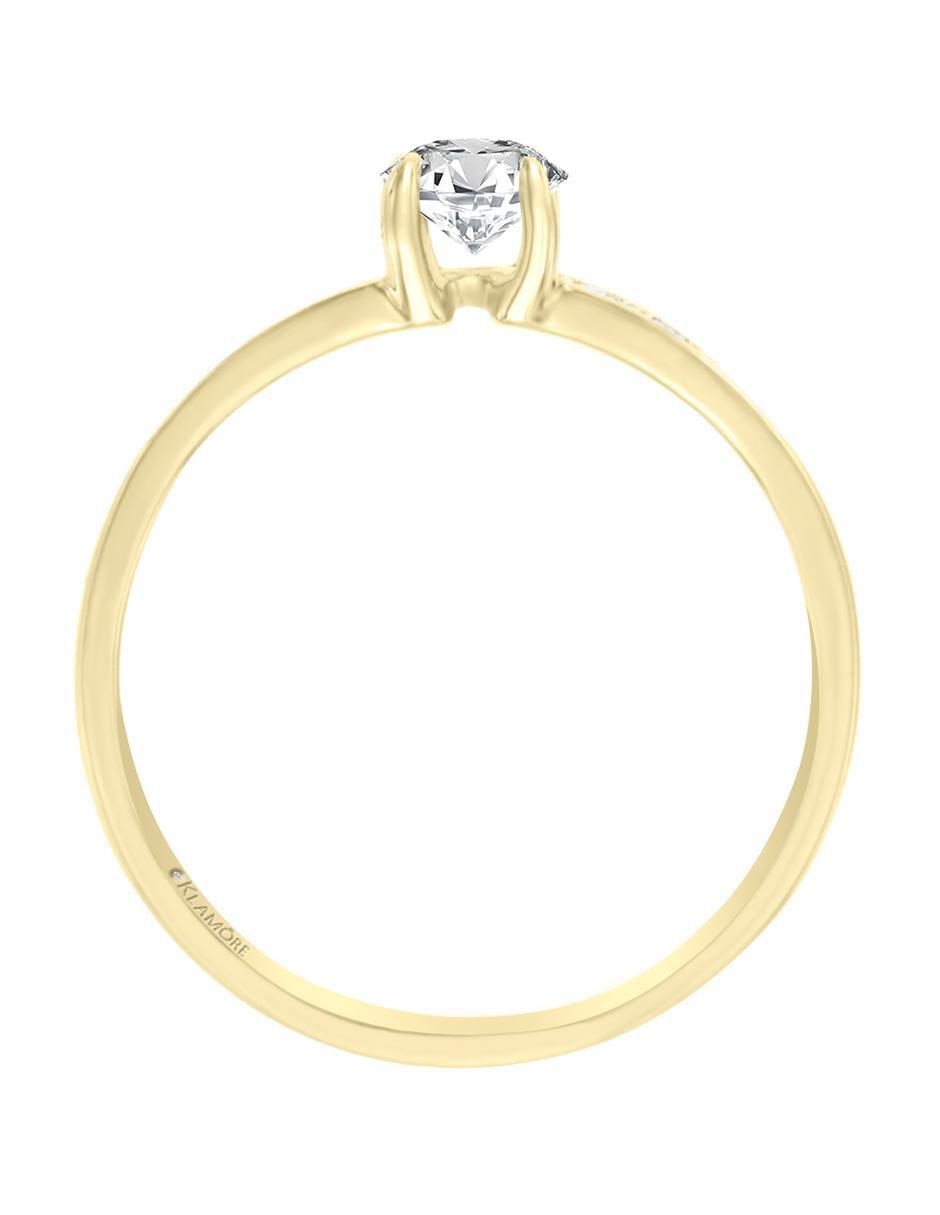 Solitario 14 k Neus diamante 4