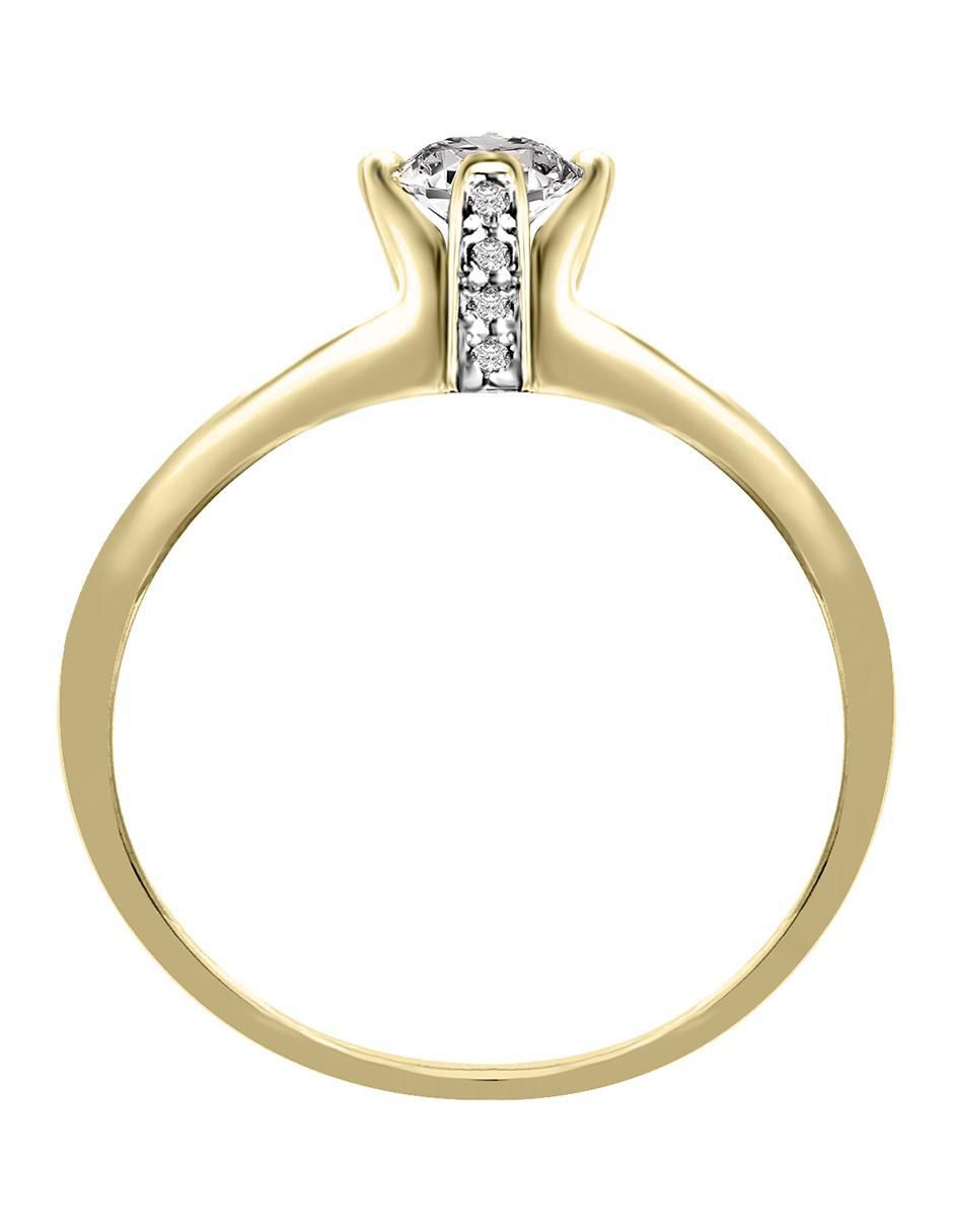 Solitario 14 k Enmir diamante 3