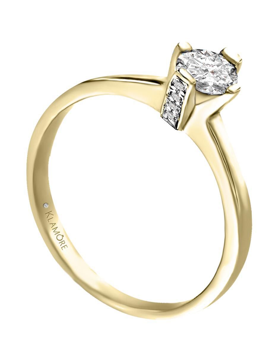 Solitario 14 k Enmir diamante 4