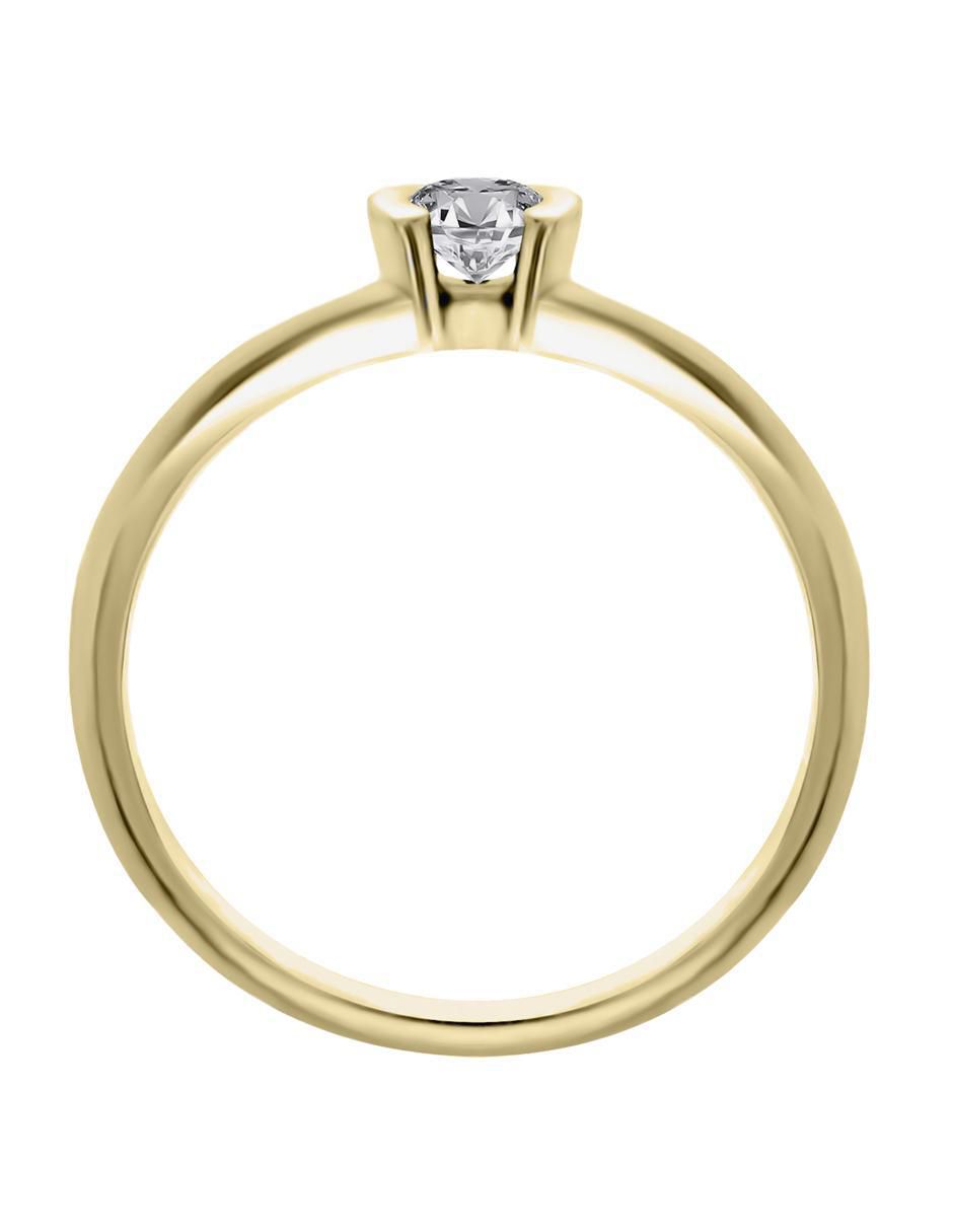 Solitario 14 k Visión diamante 3