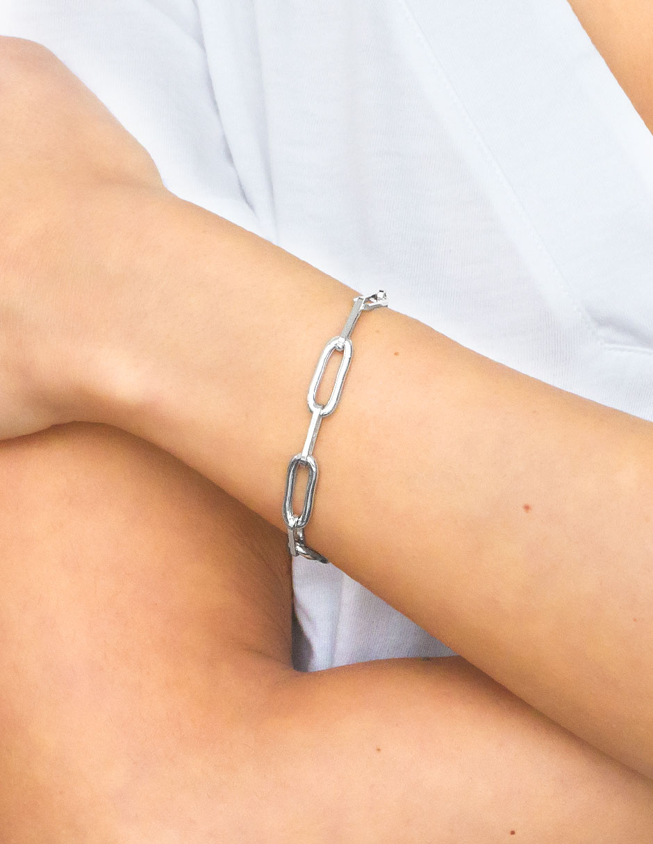 Pulsera de plata P 925 acabado liso 3