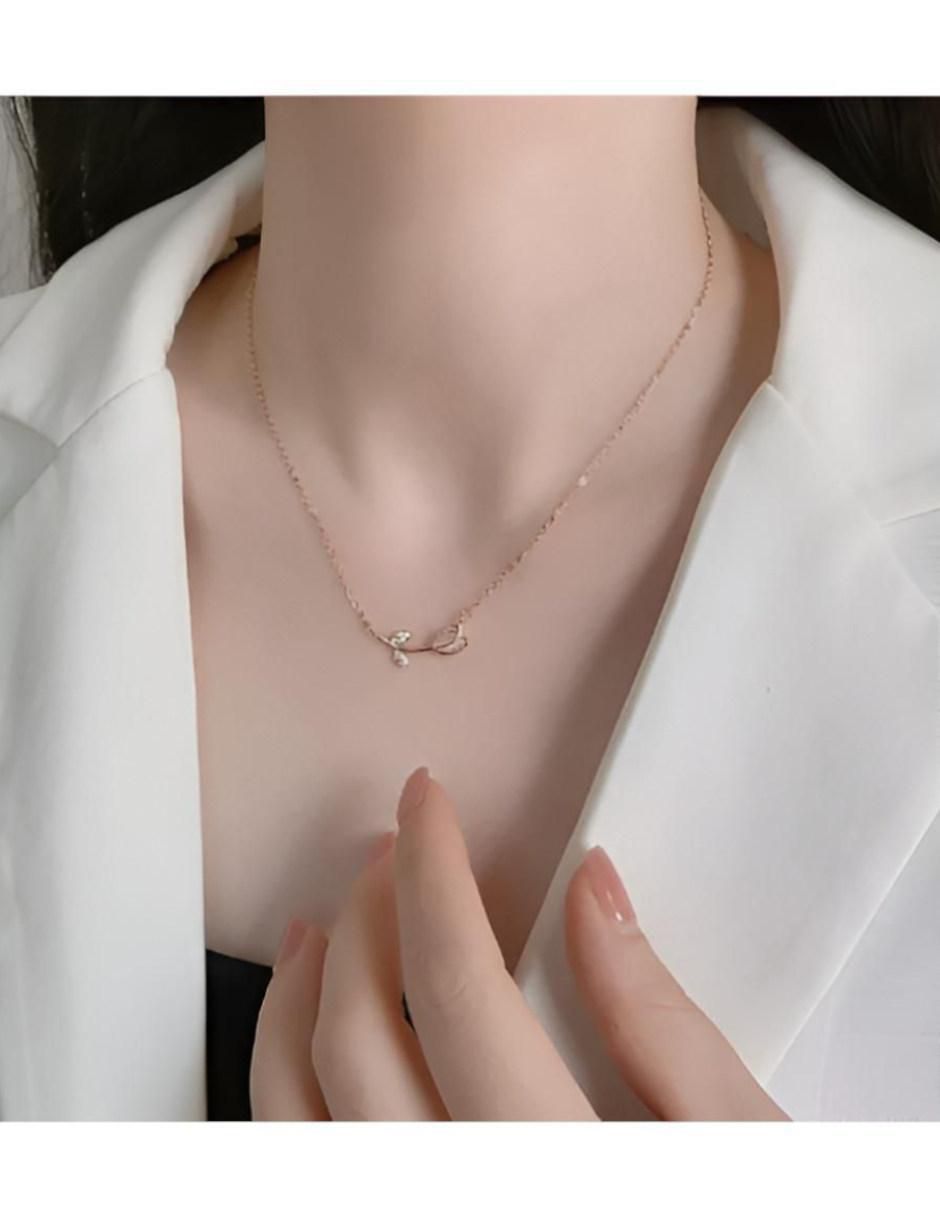 Collar flor de plata P 925 3