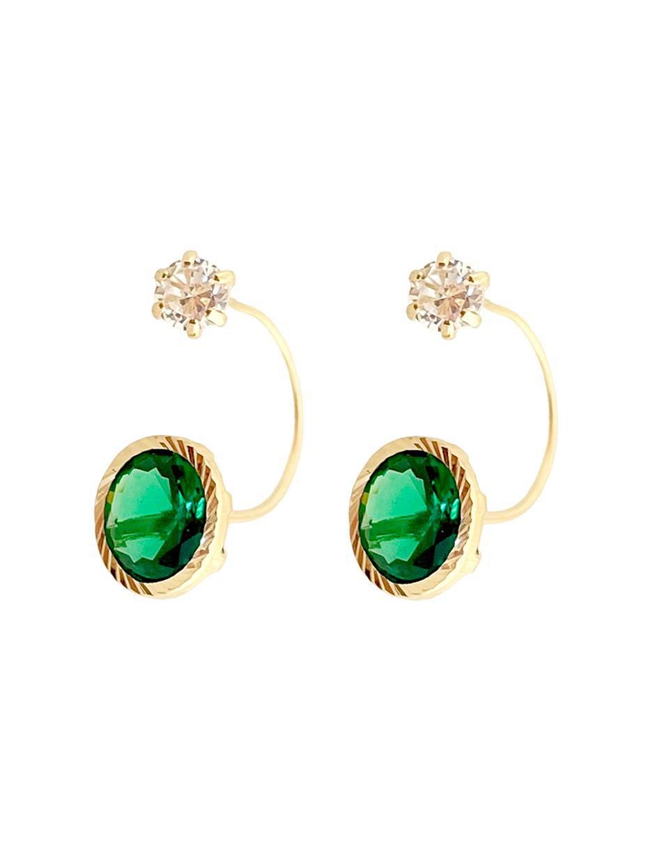 Aretes de oro 10 K con acabado brillante 2