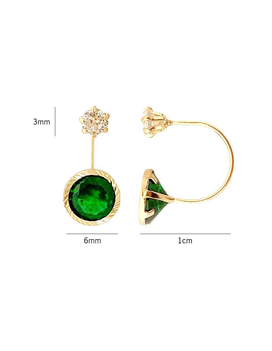 Aretes de oro 10 K con acabado brillante 5