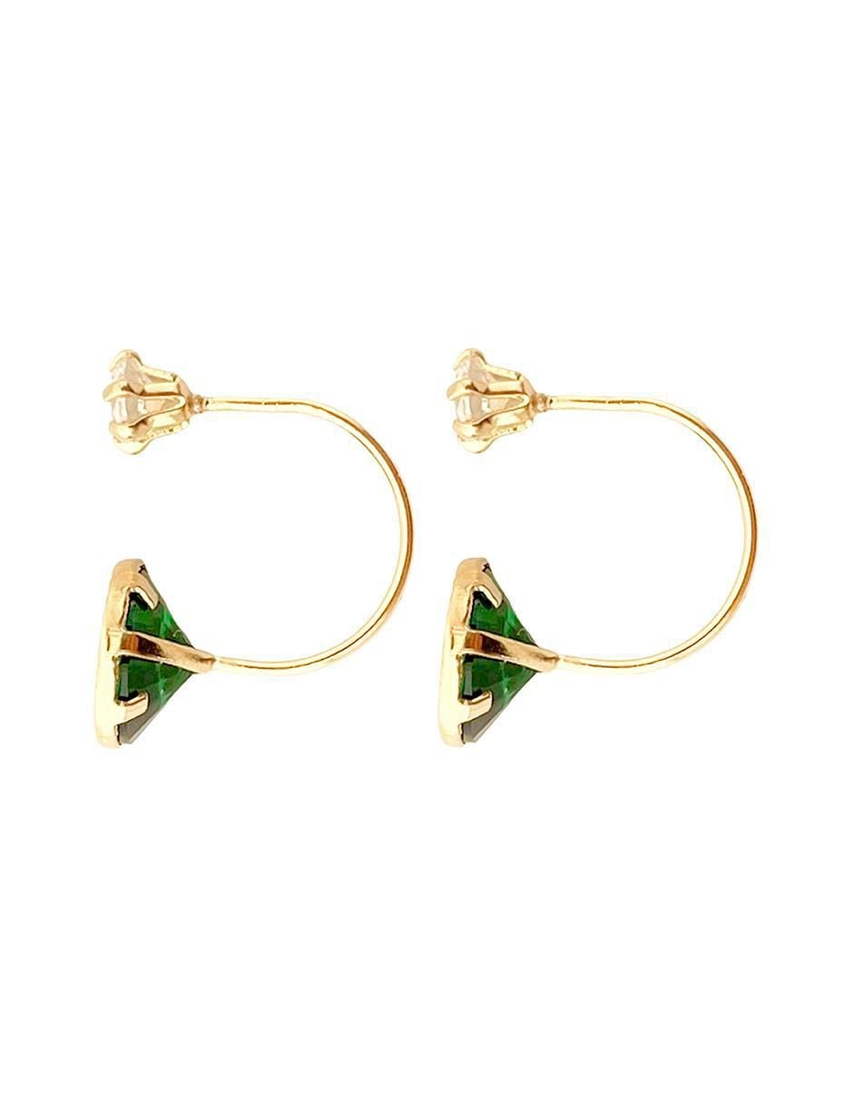 Aretes de oro 10 K con acabado brillante 3