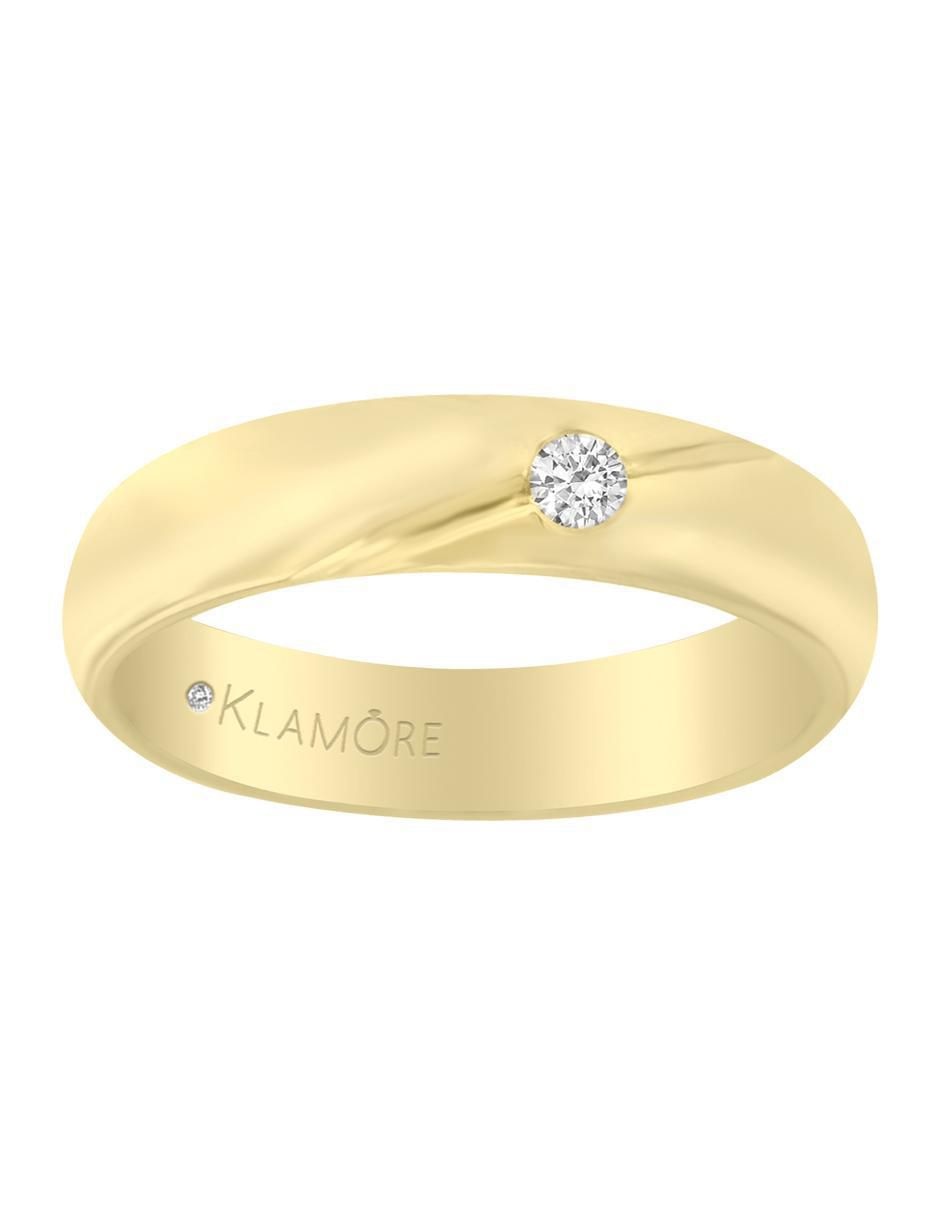 Argolla 14 k Leticia diamante 1