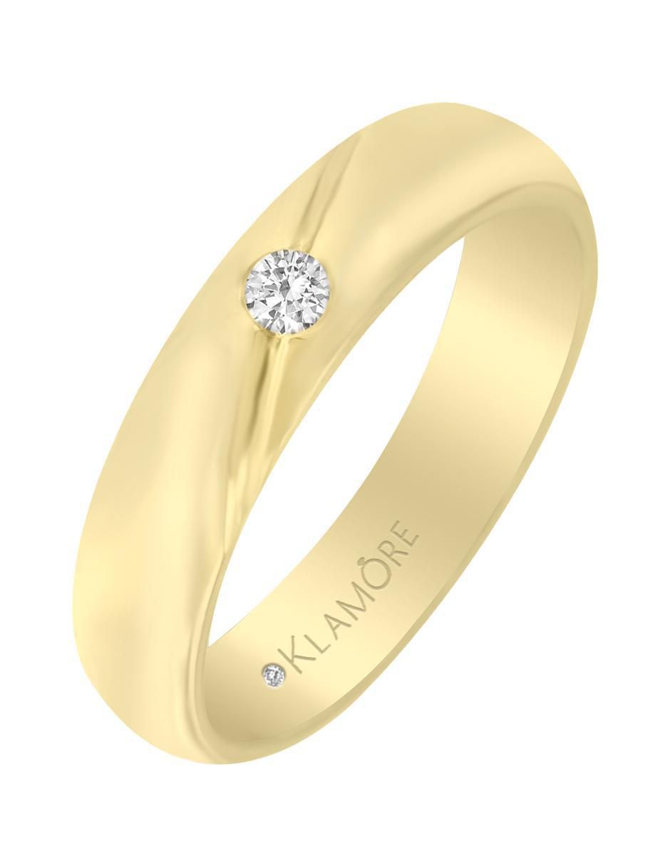 Argolla 14 k Leticia diamante 3
