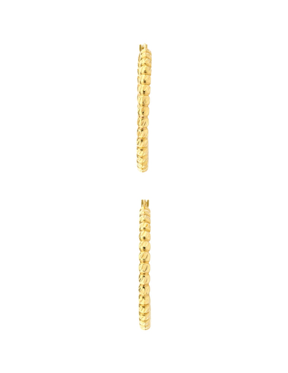 Aretes De Aro Circular Earrings Oro 14 K Acabado Brillante