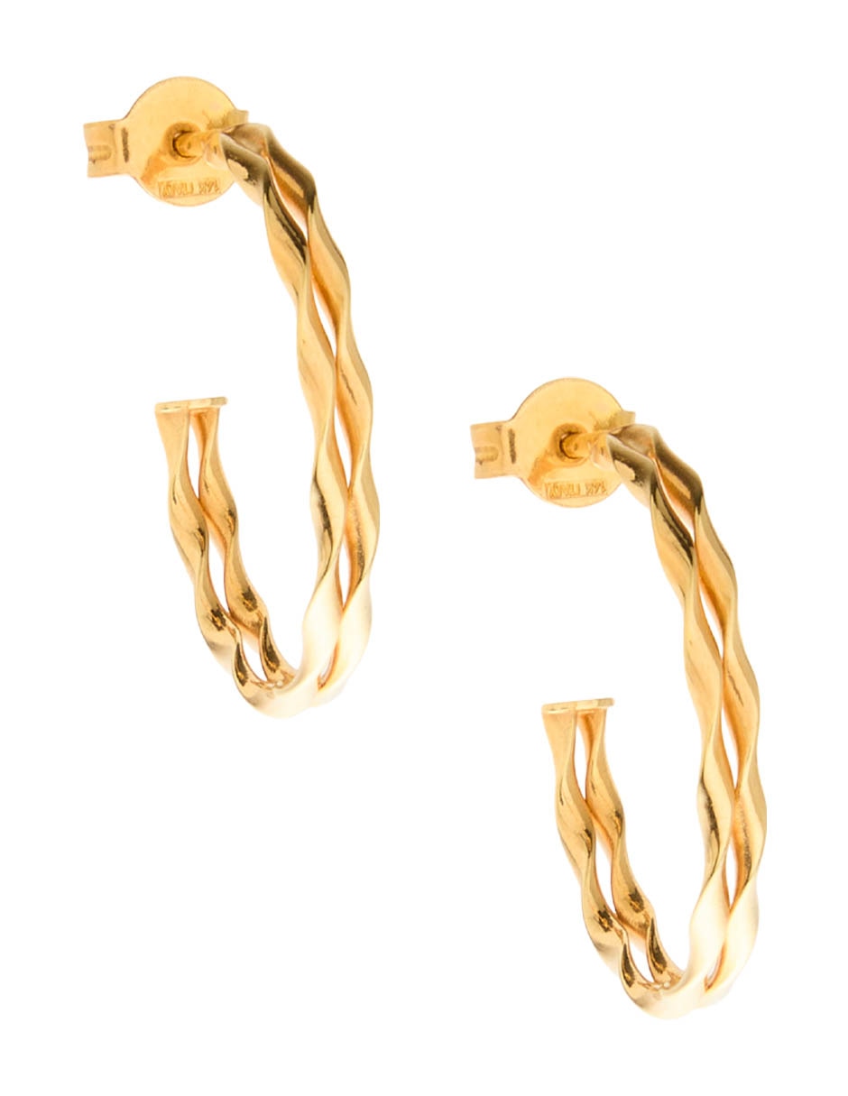 Arracadas de oro con acabado brillante 2